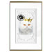 Poster King Cat - Playful composition with a white cat and English text 114360 additionalThumb 16