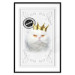 Poster King Cat - Playful composition with a white cat and English text 114360 additionalThumb 18