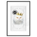 Poster King Cat - Playful composition with a white cat and English text 114360 additionalThumb 17