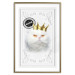 Poster King Cat - Playful composition with a white cat and English text 114360 additionalThumb 20