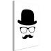 Canvas Print Man in a Hat (1-part) - Black and White Graphic Motif 115060 additionalThumb 2