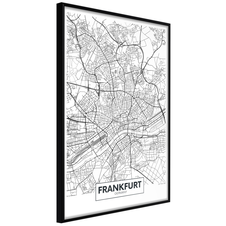 Wall Poster Map of Frankfurt - black and white map of a German city with label 116360 additionalImage 12