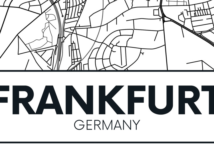 Wall Poster Map of Frankfurt - black and white map of a German city with label 116360 additionalImage 10