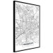 Wall Poster Map of Frankfurt - black and white map of a German city with label 116360 additionalThumb 12