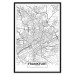 Wall Poster Map of Frankfurt - black and white map of a German city with label 116360 additionalThumb 24