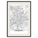 Wall Poster Map of Frankfurt - black and white map of a German city with label 116360 additionalThumb 18