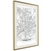 Wall Poster Map of Frankfurt - black and white map of a German city with label 116360 additionalThumb 2