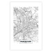 Wall Poster Map of Frankfurt - black and white map of a German city with label 116360 additionalThumb 25