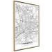 Wall Poster Map of Frankfurt - black and white map of a German city with label 116360 additionalThumb 14