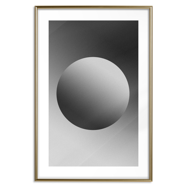 Poster Sphere and Gradient - simple geometric abstraction in shades of gray 116560 additionalImage 14