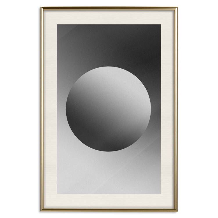 Poster Sphere and Gradient - simple geometric abstraction in shades of gray 116560 additionalImage 19