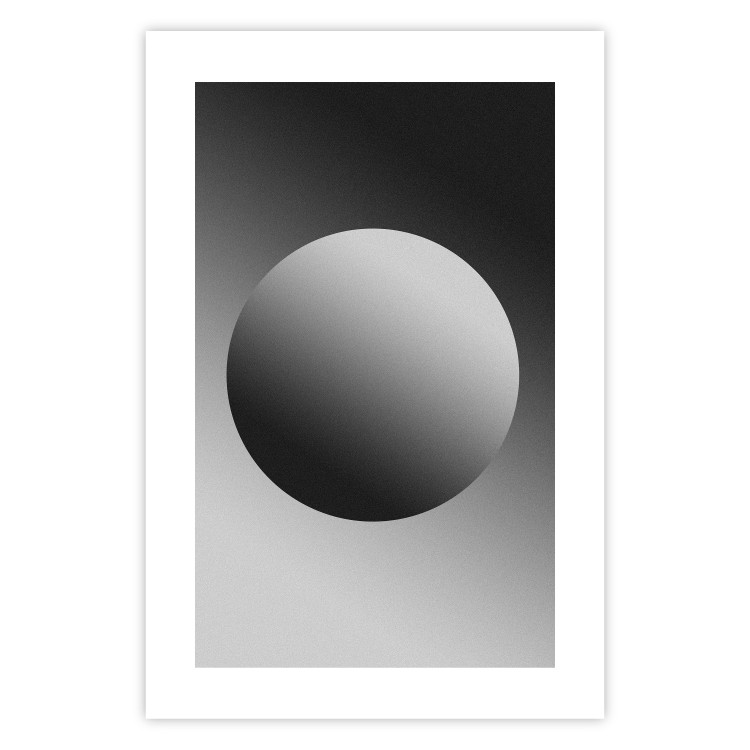 Poster Sphere and Gradient - simple geometric abstraction in shades of gray 116560 additionalImage 25
