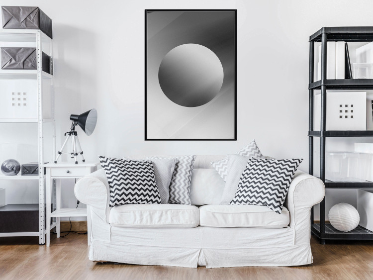 Poster Sphere and Gradient - simple geometric abstraction in shades of gray 116560 additionalImage 5