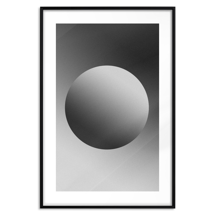Poster Sphere and Gradient - simple geometric abstraction in shades of gray 116560 additionalImage 15