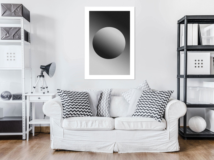 Poster Sphere and Gradient - simple geometric abstraction in shades of gray 116560 additionalImage 4