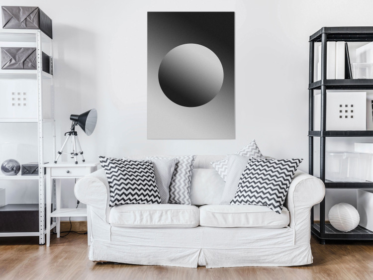 Poster Sphere and Gradient - simple geometric abstraction in shades of gray 116560 additionalImage 23