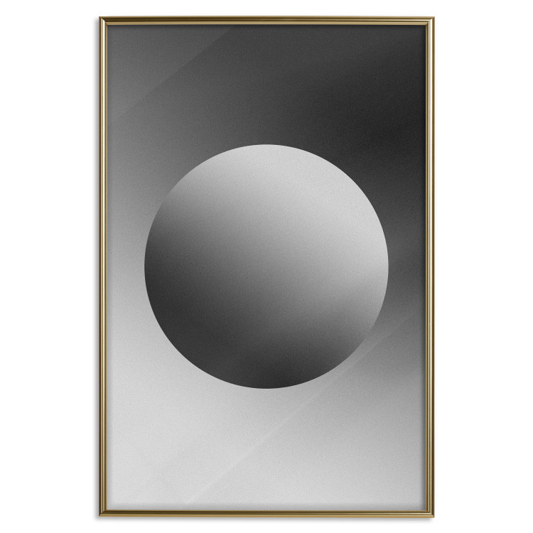 Poster Sphere and Gradient - simple geometric abstraction in shades of gray 116560 additionalImage 20