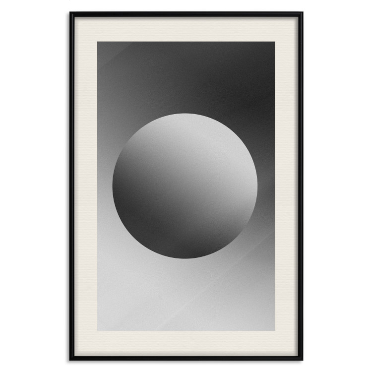 Poster Sphere and Gradient - simple geometric abstraction in shades of gray 116560 additionalImage 18