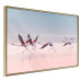 Wall Poster Flamingo Race - summer landscape of pastel water with pink birds 117460 additionalThumb 14