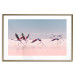 Wall Poster Flamingo Race - summer landscape of pastel water with pink birds 117460 additionalThumb 14