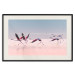 Wall Poster Flamingo Race - summer landscape of pastel water with pink birds 117460 additionalThumb 18