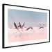 Wall Poster Flamingo Race - summer landscape of pastel water with pink birds 117460 additionalThumb 13