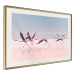 Wall Poster Flamingo Race - summer landscape of pastel water with pink birds 117460 additionalThumb 2