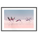 Wall Poster Flamingo Race - summer landscape of pastel water with pink birds 117460 additionalThumb 15