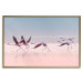 Wall Poster Flamingo Race - summer landscape of pastel water with pink birds 117460 additionalThumb 16