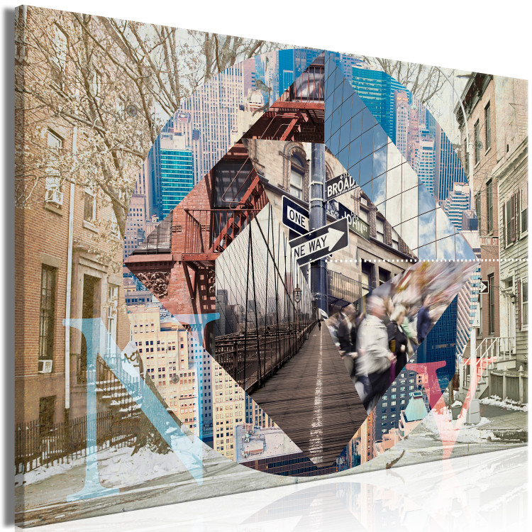 Canvas Art Print New York variation - crazy face of architecture and life in the USA 118160 additionalImage 2