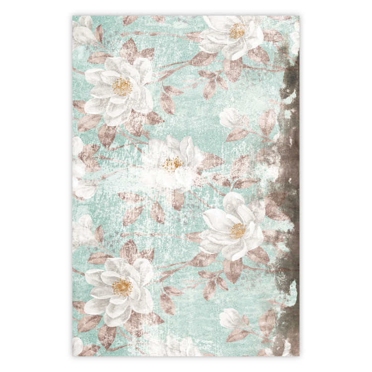 Wall Poster Roman Flowers - vintage composition with a botanical motif on a light background 118260
