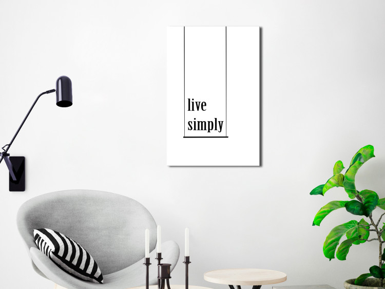 Canvas Print A way to keep it simple - a motivational inscription in English 119160 additionalImage 3