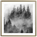 Wall Poster Black Forest - black and white landscape of forest trees amidst dense fog 120460 additionalThumb 14