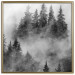 Wall Poster Black Forest - black and white landscape of forest trees amidst dense fog 120460 additionalThumb 16