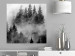 Wall Poster Black Forest - black and white landscape of forest trees amidst dense fog 120460 additionalThumb 17