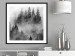 Wall Poster Black Forest - black and white landscape of forest trees amidst dense fog 120460 additionalThumb 4