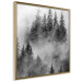 Wall Poster Black Forest - black and white landscape of forest trees amidst dense fog 120460 additionalThumb 12