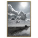 Wall Poster Hot Clouds - black and white landscape of nature against a backdrop of clouds and water 122360 additionalThumb 20