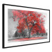 Poster Autumn in the Park (Red) - gray tree landscape with red leaves 122760 additionalThumb 13