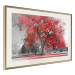 Poster Autumn in the Park (Red) - gray tree landscape with red leaves 122760 additionalThumb 2