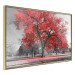 Poster Autumn in the Park (Red) - gray tree landscape with red leaves 122760 additionalThumb 14