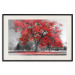 Poster Autumn in the Park (Red) - gray tree landscape with red leaves 122760 additionalThumb 18