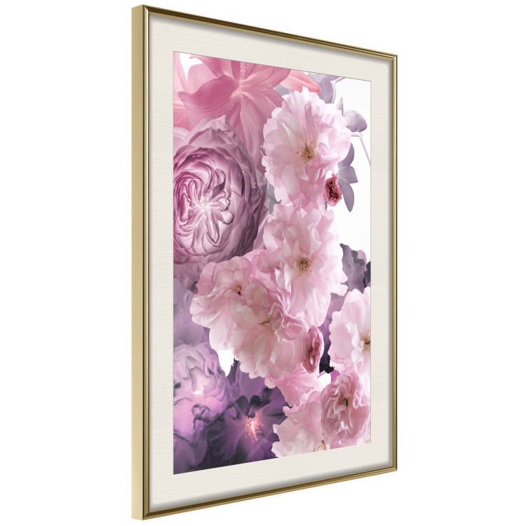 Poster Fan of Flowers - pink flowers and colorful plants on a white background 122860 additionalImage 2