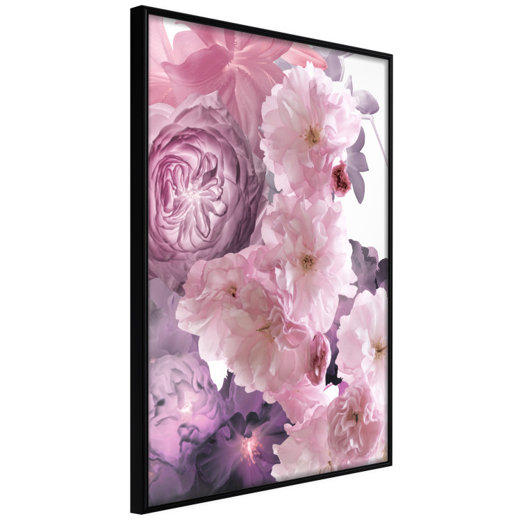 Poster Fan of Flowers - pink flowers and colorful plants on a white background 122860 additionalImage 12