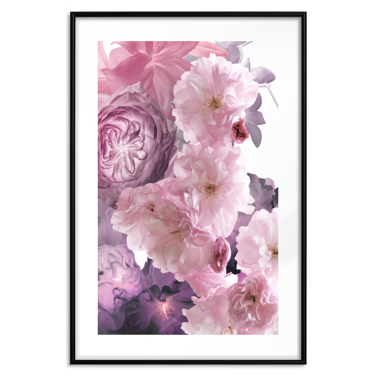 Poster Fan of Flowers - pink flowers and colorful plants on a white background 122860 additionalImage 14