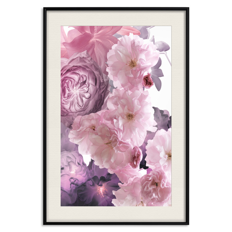 Poster Fan of Flowers - pink flowers and colorful plants on a white background 122860 additionalImage 20