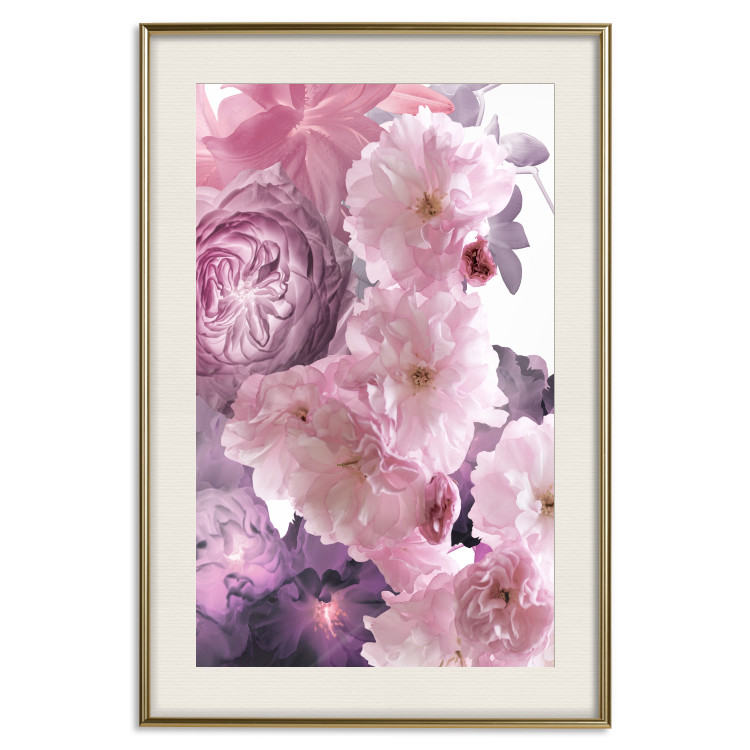 Poster Fan of Flowers - pink flowers and colorful plants on a white background 122860 additionalImage 19