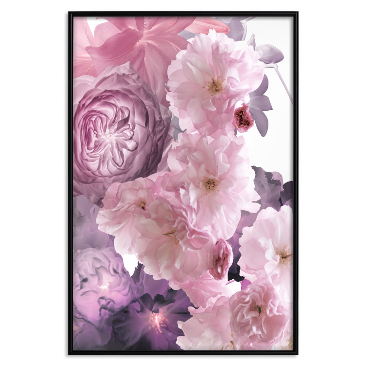 Poster Fan of Flowers - pink flowers and colorful plants on a white background 122860 additionalImage 17