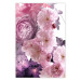 Poster Fan of Flowers - pink flowers and colorful plants on a white background 122860