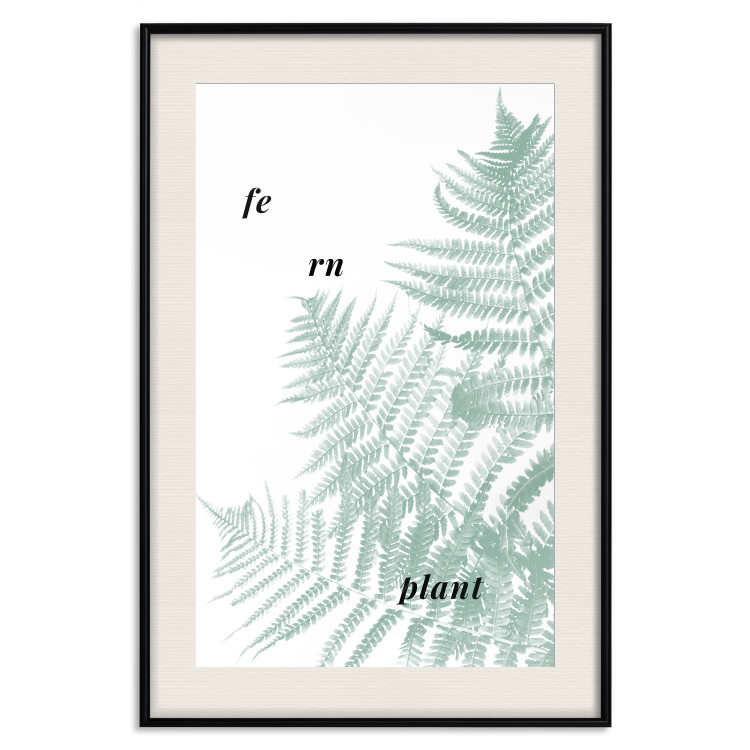 Wall Poster Fern Plant - green leaf with English text on a white background 122960 additionalImage 25